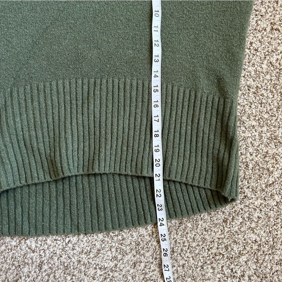 Rachel Zoe Green Turtle Neck Oversized Chunky Sweater Comfy Soft XS Small Medium - Picture 5 of 6